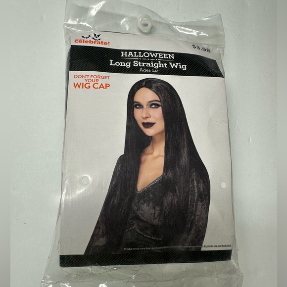 Way to Celebrate Halloween Long Straight Wig Black - Picture 3 of 4